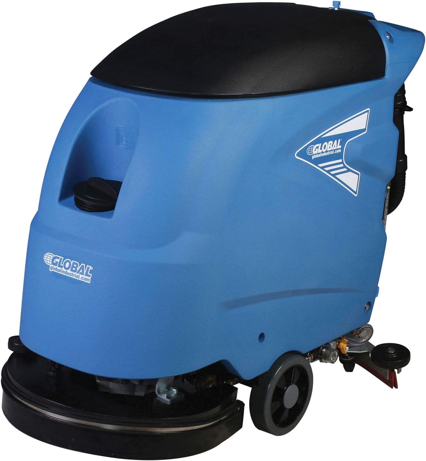 Global Industrial Commercial & Industrial Corded Electric Walk-Behind Auto Floor Scrubber, 18" Cleaning Path, 12 Gallon Solution Tank, 15 Gallon Recovery Tank