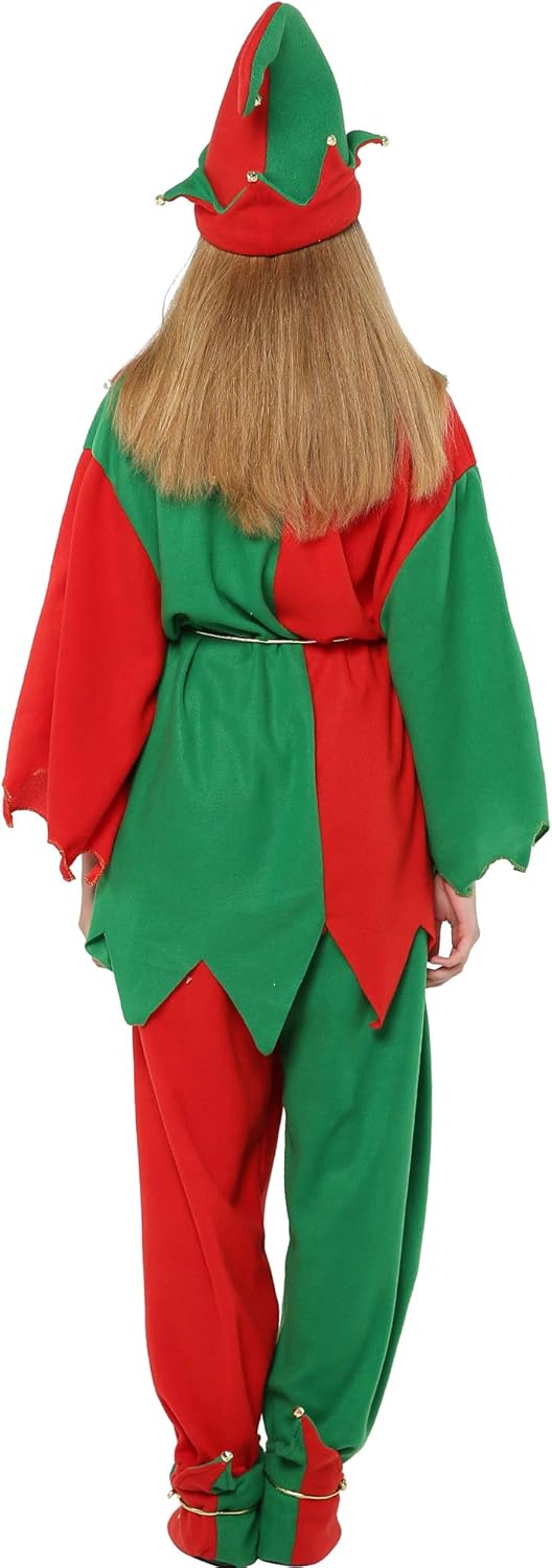 EraSpooky Christmas Elf Adult Costume Unisex Whole Set
