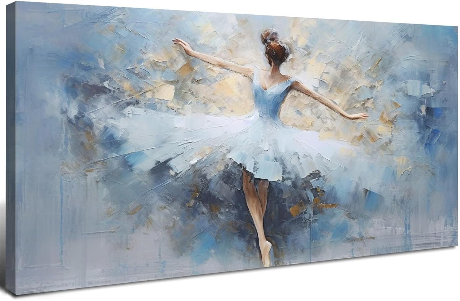 Ballett Malen Nach Zahlen Erwachsene Groß 60x120cm, Malen Nach Zahlen Tänzer, Kreativ Set für Erwachsene, DIY Handgemalt Ölgemälde Leinwand Kit mit 3 Set Pinseln Acrylfarben, Home Dekor, Rahmenlos