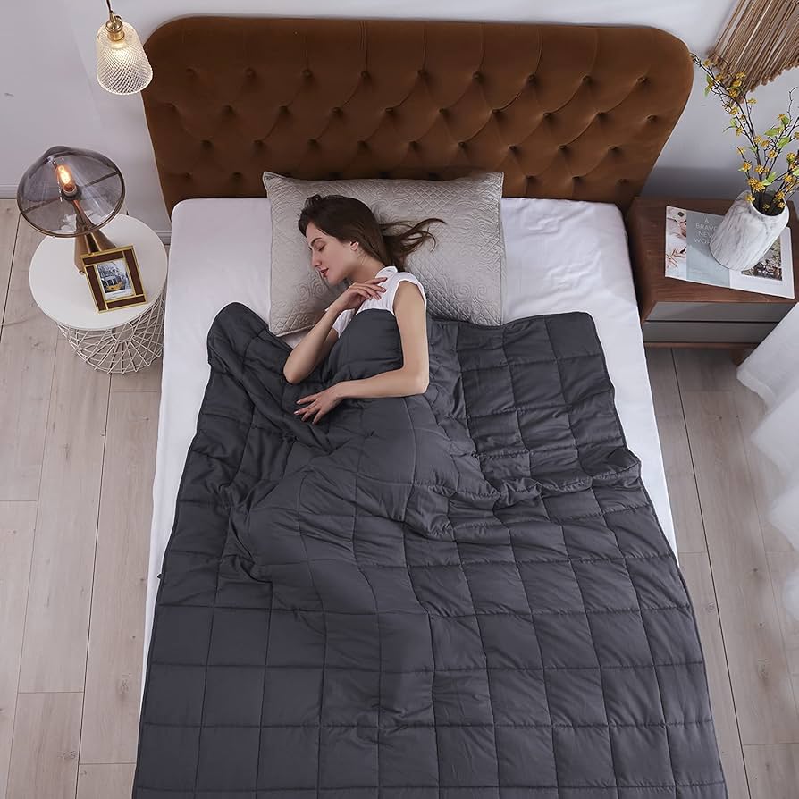 Amazon.com: L'AGRATY Weighted Blanket for Adults- Dark Grey