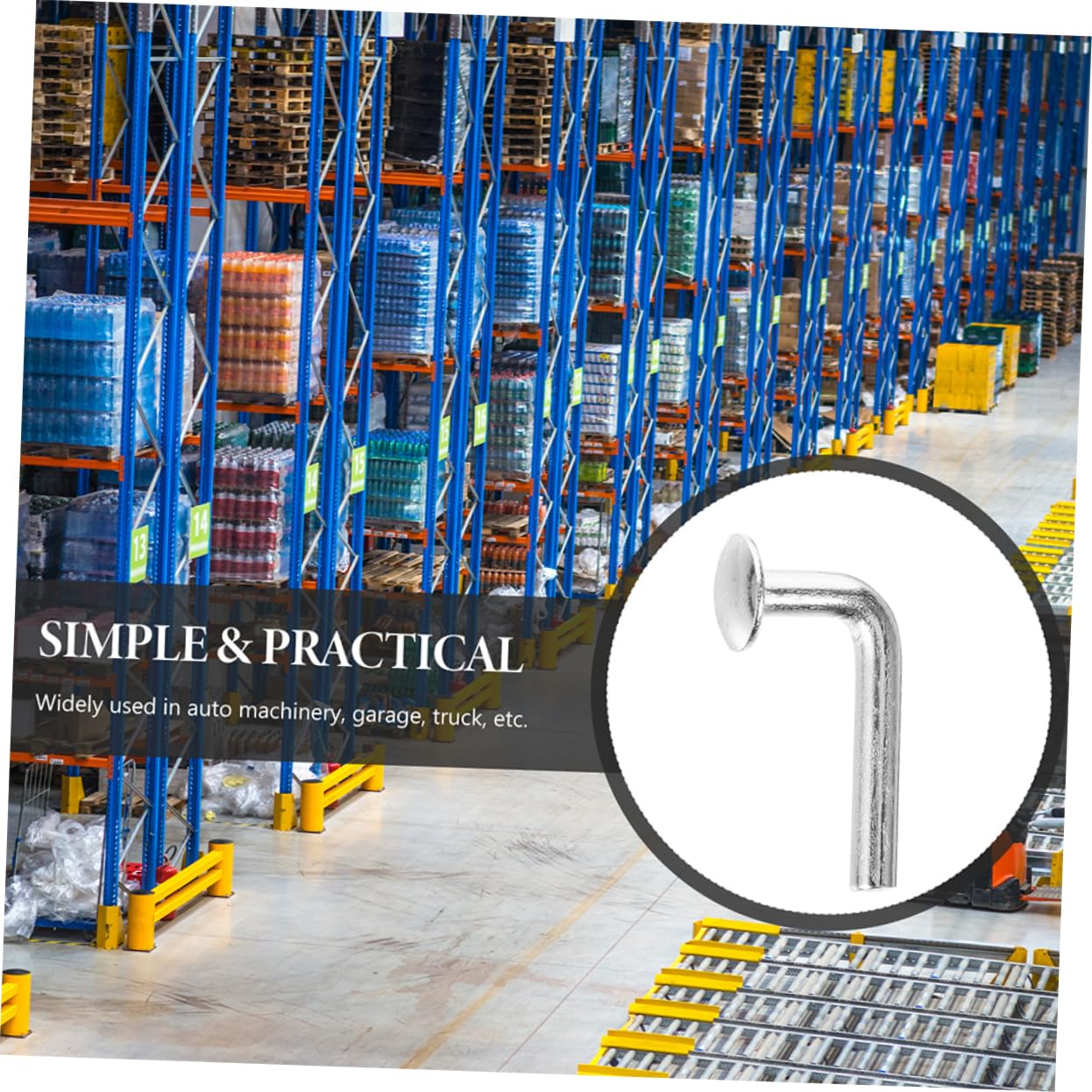 Healifty 70pcs Heavy Duty Pallet Racking Safety Pin Galvanized Bolt Lock for Pallet Rack Accessories Easy Install Drop Pin for Warehouse and Storage Stability
