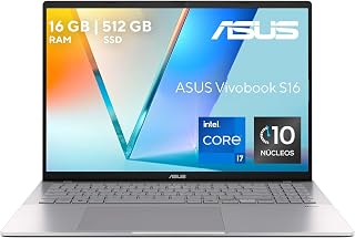 ASUS Vivobook S 16/ Intel Core i7/ Intel UHD Graphics/ 16GB -512 SSD/FHD 144 Hz,16:10/ Wi-Fi 6 + Bluetooth 5.3/ Teclado retroiluminado (Garantía y Servicio con la Marca en México)