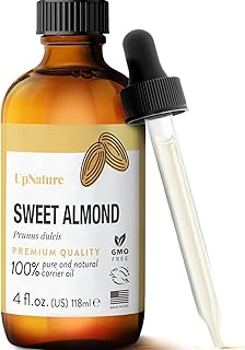 Sweet Almond Oil 4oz -100% Pure Almond Oil for Skin, Moisturizing Body Oil & Massage Oil- Pure Almond Oil for Face & Nail ...