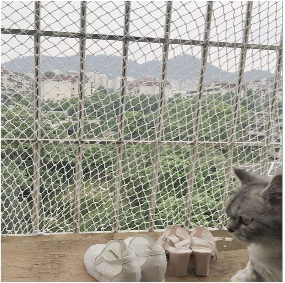 Trailer Netting Child Safety Net, Outdoor Stair Railing Safety Net，Stair Gates for Baby，Children/pet/Toy Safety Fence, Stair Balcony Protection Net(Size:1x5m(3.3x16.4ft),Color:Hemp Rope net)