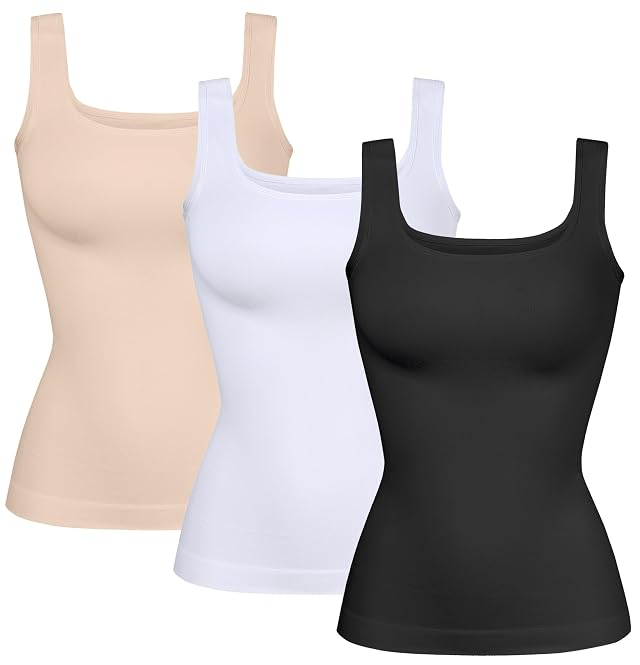 YIOIOIO Women Shapewear Tank Tops Tummy Control Compression Tops seamless Body Shaper Camisole
