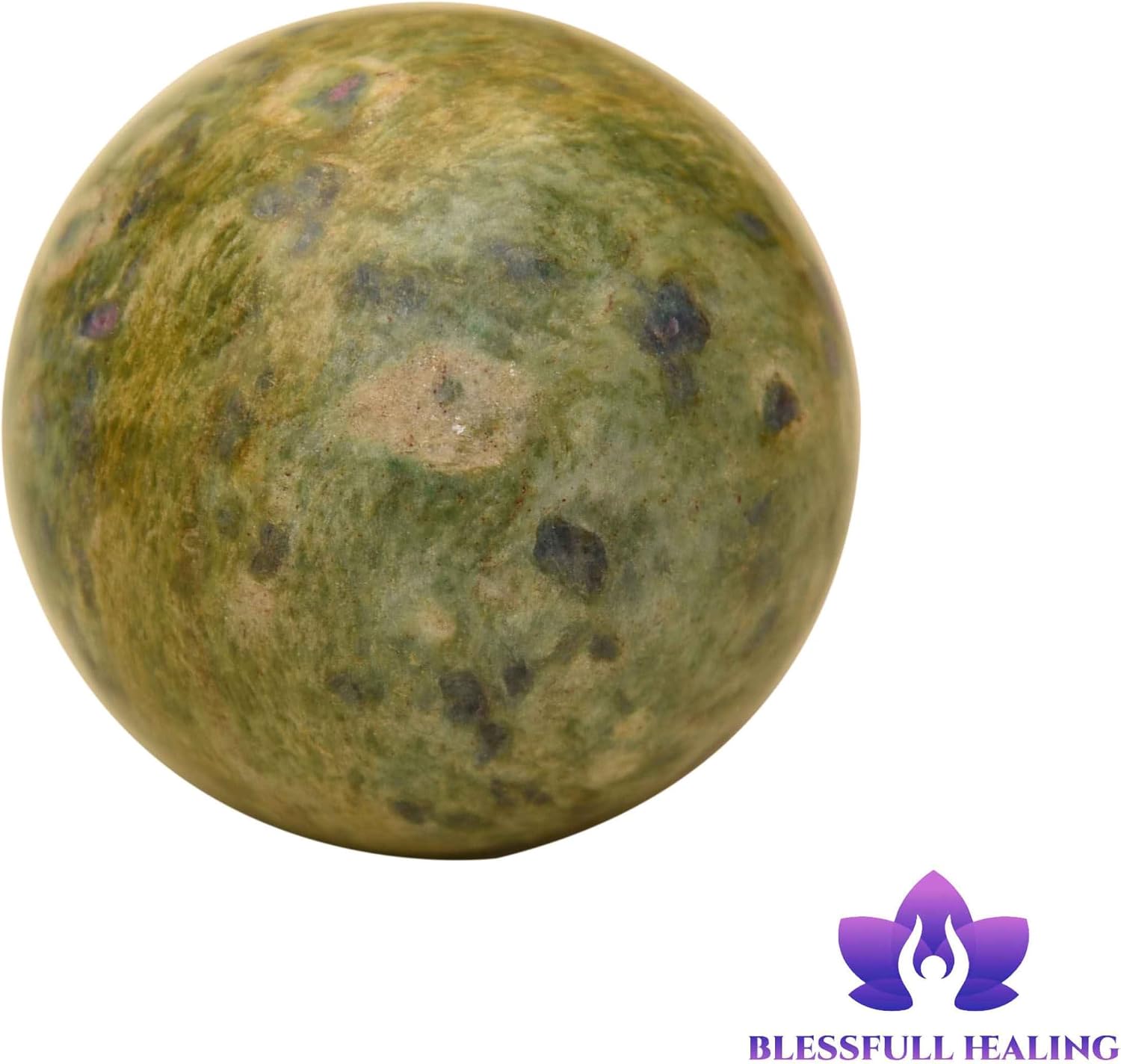Blessfull Healing Reiki Healing Ruby Zoisite Sphere Ball Stone 50-60 mm Approx