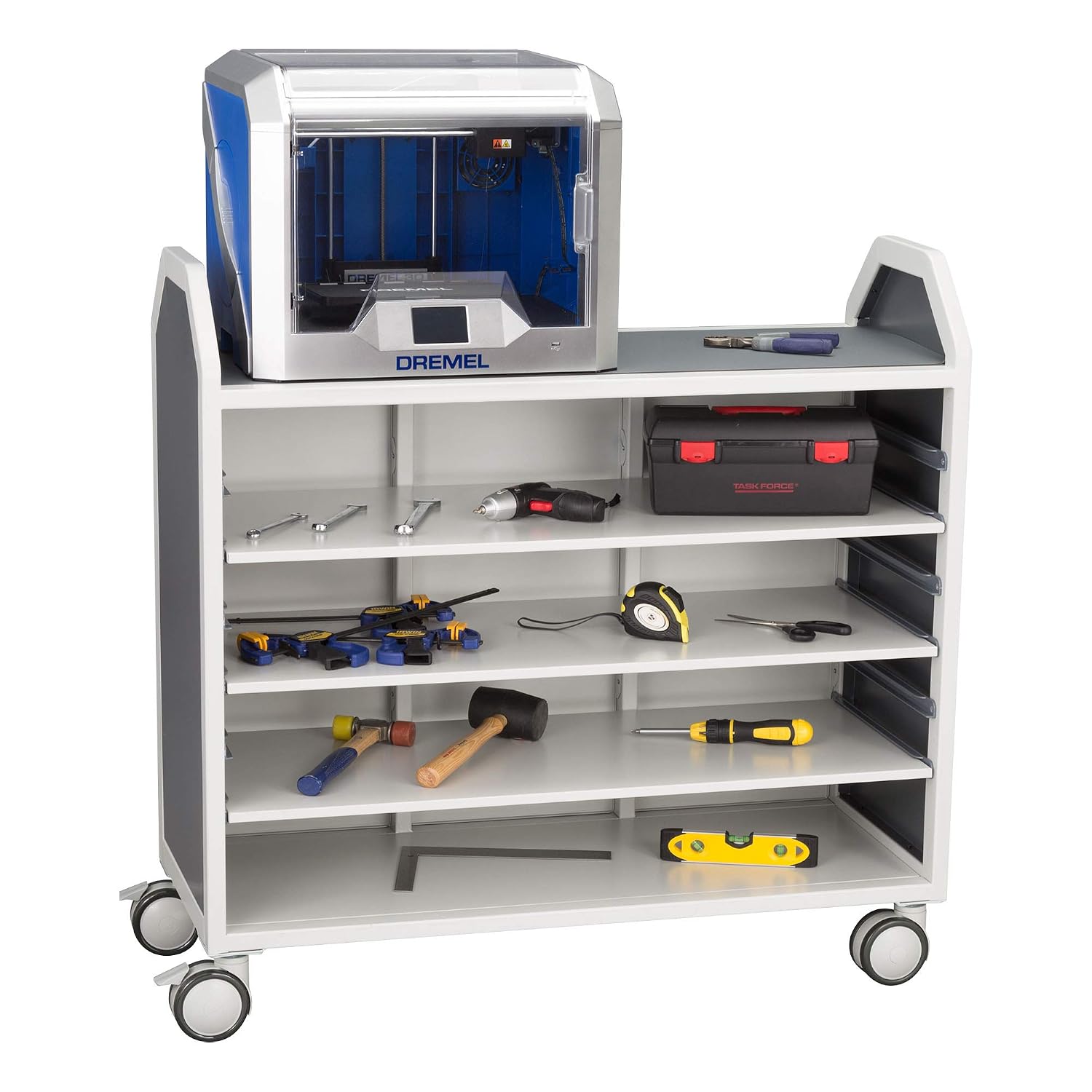 Learniture Profile Series Mobile Storage Cart with Adjustable Shelves, LNT-GNO3045-SO