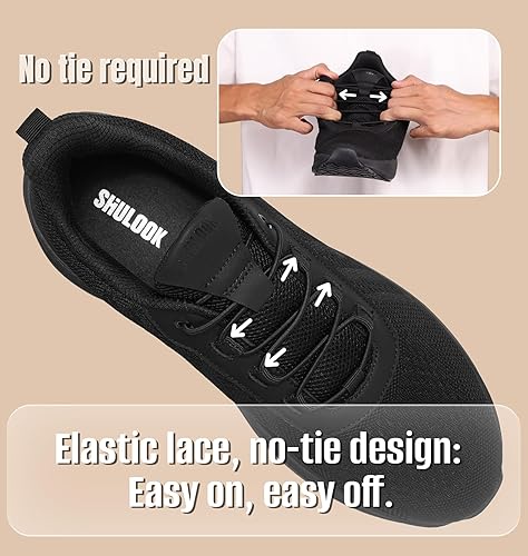 Miniatura 3 de SHULOOK Zapatos de trabajo antideslizantes para hombre, antideslizantes, para cocina, chef, zapatos de trabajo, restaurante, servicio de alimentos