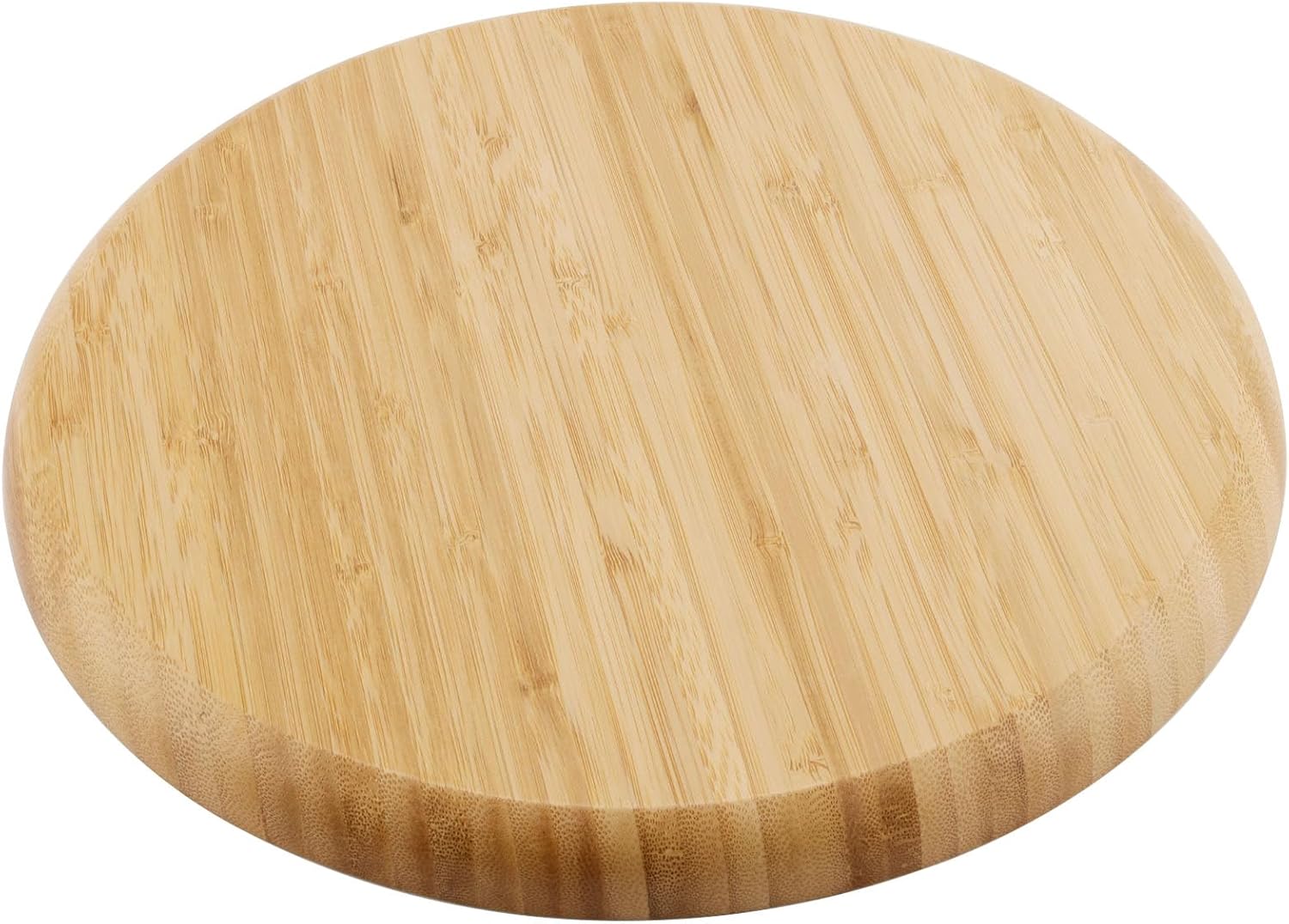 3 PCS 12 Inch Round Bamboo Tray, Bamboo Serving Platter Round Wood Plate, Unfinished Wood Tray for Pizza, Cheese, Fruit, Breakfast