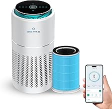 Smart Luftreiniger, HEPA13 + Aktivkohlefilter, W-Fi-App-Steuerung & LED-Touch-Display, bis zu 40 m², CADR 330 m³/u, entfernt 99,97% der Allergene, Pollen, Staub, Haustiergeruch und Rauch