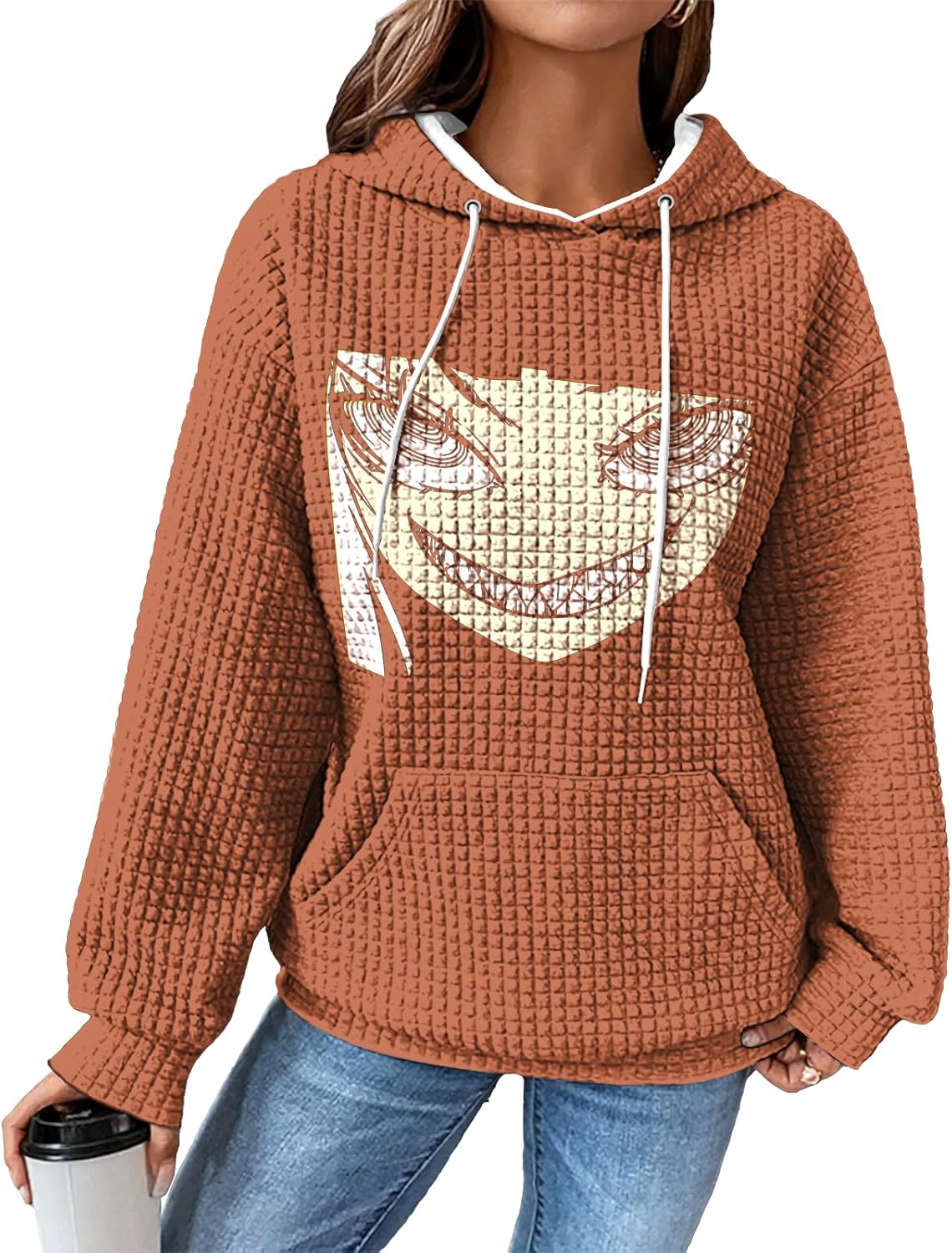 Lightweight Sweatshirts For Women Cute Drawstring Casual Pullover Novelty Funny Sweatshirt Women Trendy Outfits