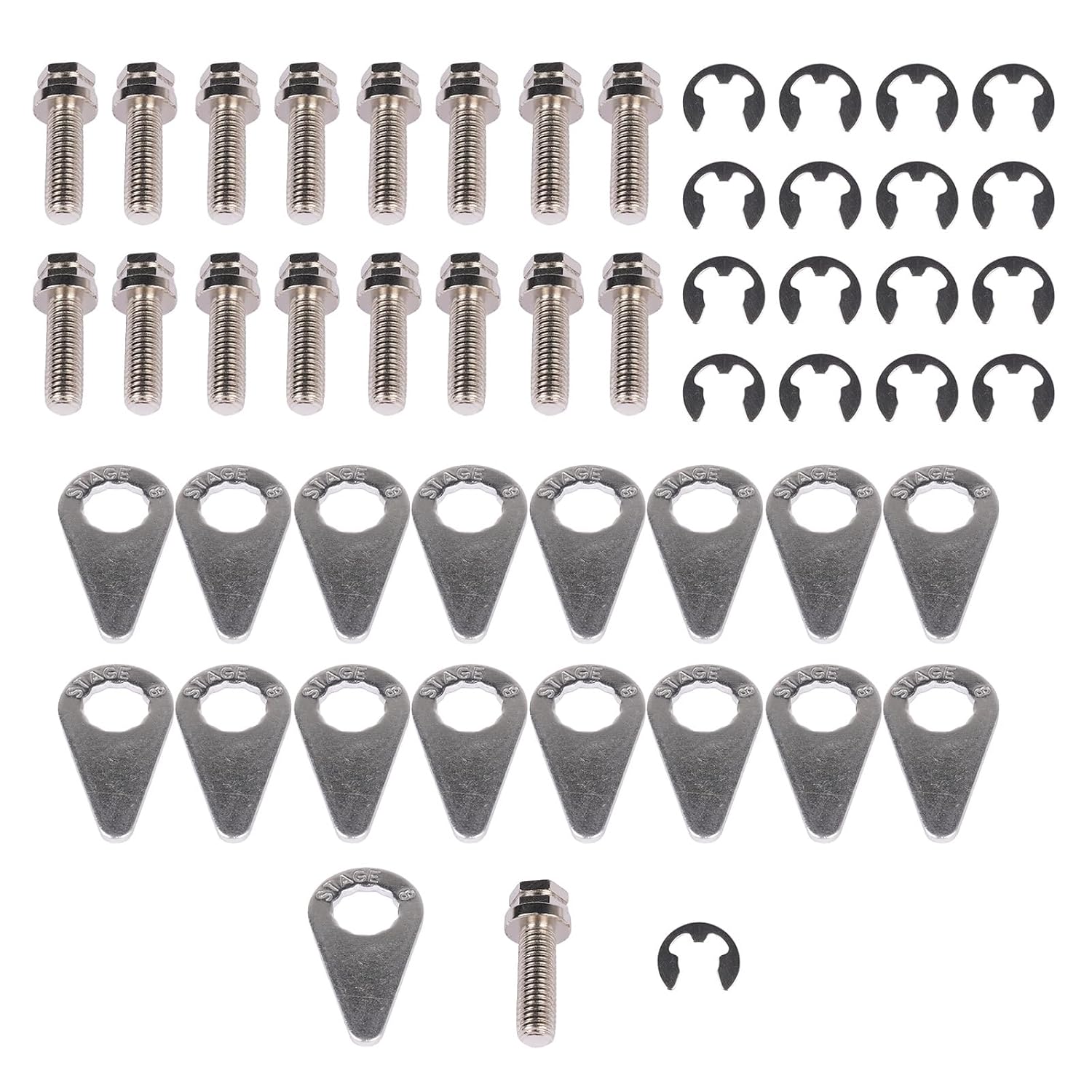 Set of 17 Header Bolt Kit Fits for Mopar 4.7, 5.7, 6.1 Liter Hemi V8 8916