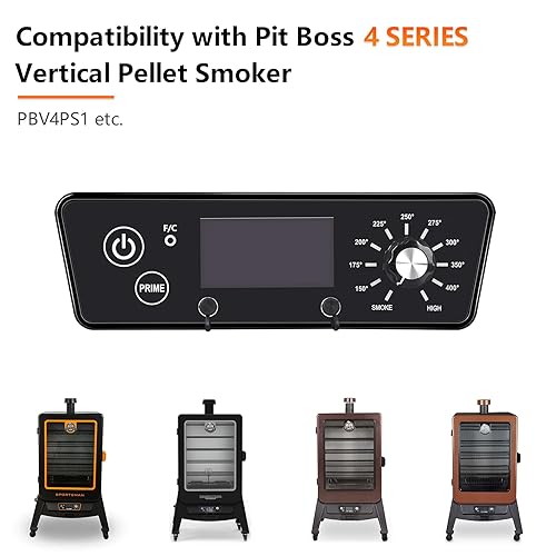 Miniatura 2 de Panel de control para piezas de parrilla de pellets Pit Boss Serie 4 fumadores verticales Controlador de termostato digital Reemplazo de la placa