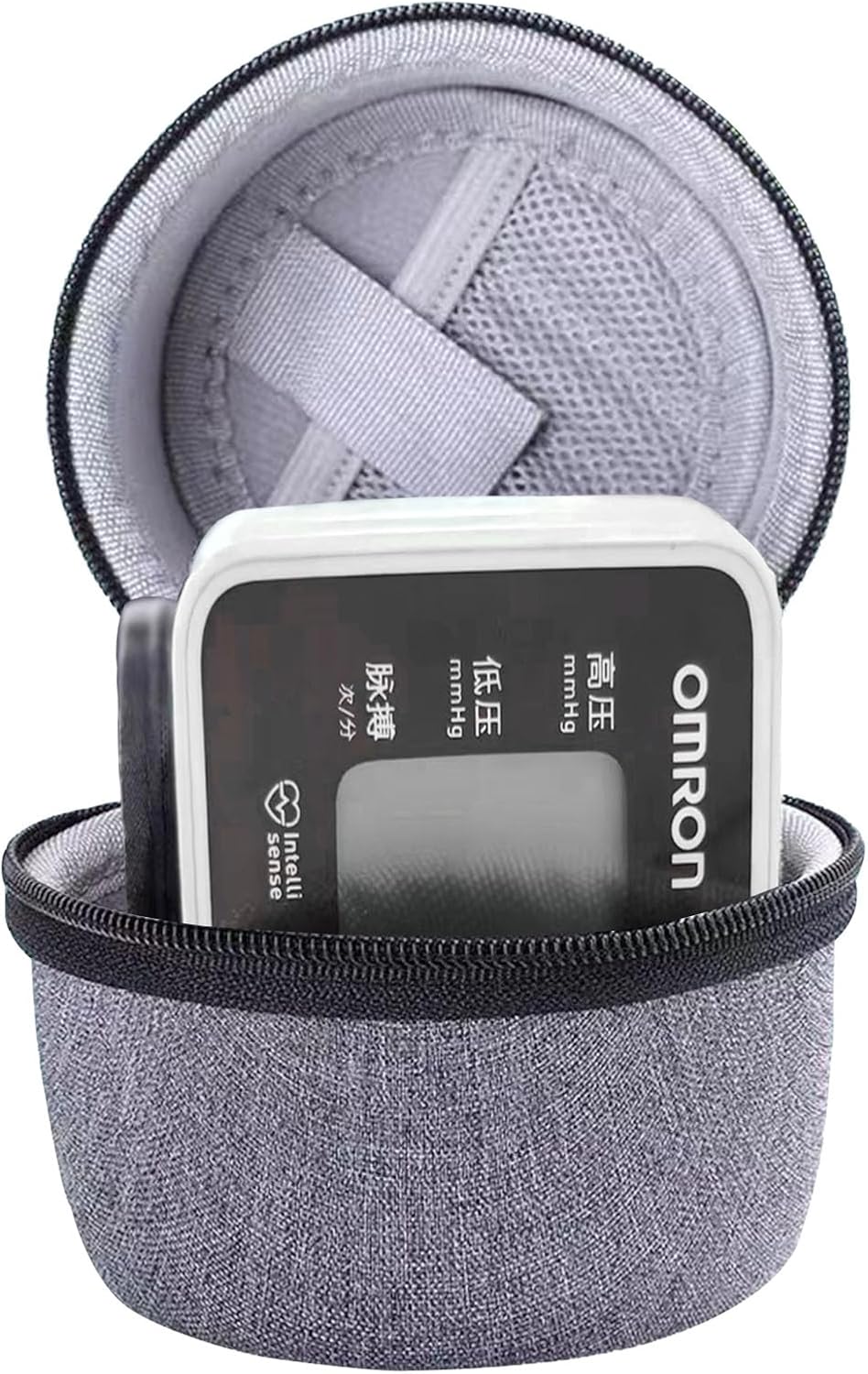 Carrying Case for OMRON Gold Blood Pressure Monitor Omron 7 Series/6161/MMIZOO Wrist Blood Pressure Monitor, Grey (Case only Sold)