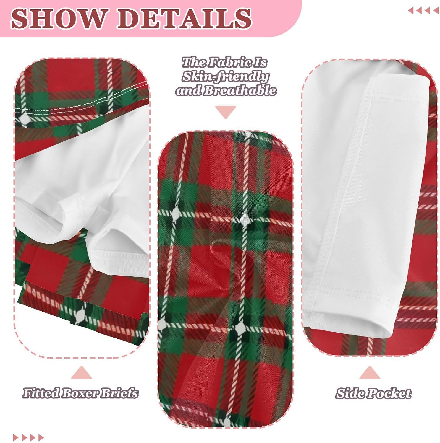 visesunny England-Style Plaid Girl's Golf Skirt Athletic Tennis Skort Sport Activewear with Double Layer Pockets
