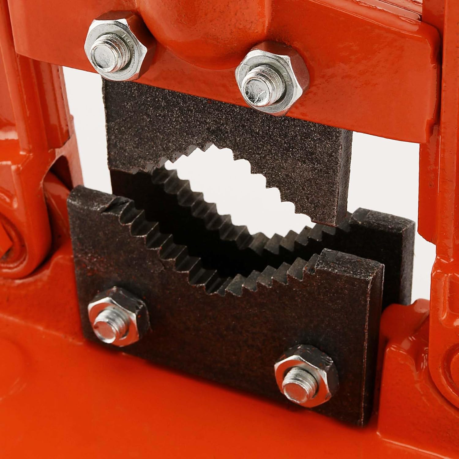 2 Pack 0.4 to 2.4 Inches Heavy Duty Pipe Vise, Forged Bench Yoke Pipe Vice Threader Pipe Plumbing Vise for Cutting, Fixing Pipes from 10 to 60mm, Orange