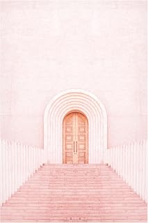 Trademark Fine Art Canvas Wall Art - Incado 'Pink Stairs' Wall Art for Living Room, Bedroom, or Office Décor