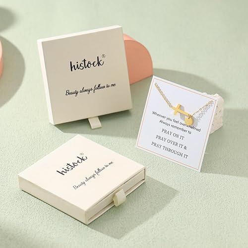 Miniatura 3 de Pulsera de cruz para mujer, delicada pulsera de cruz con iniciales, pulseras de cadena de eslabones dorados, regalos cristianos para mujeres,