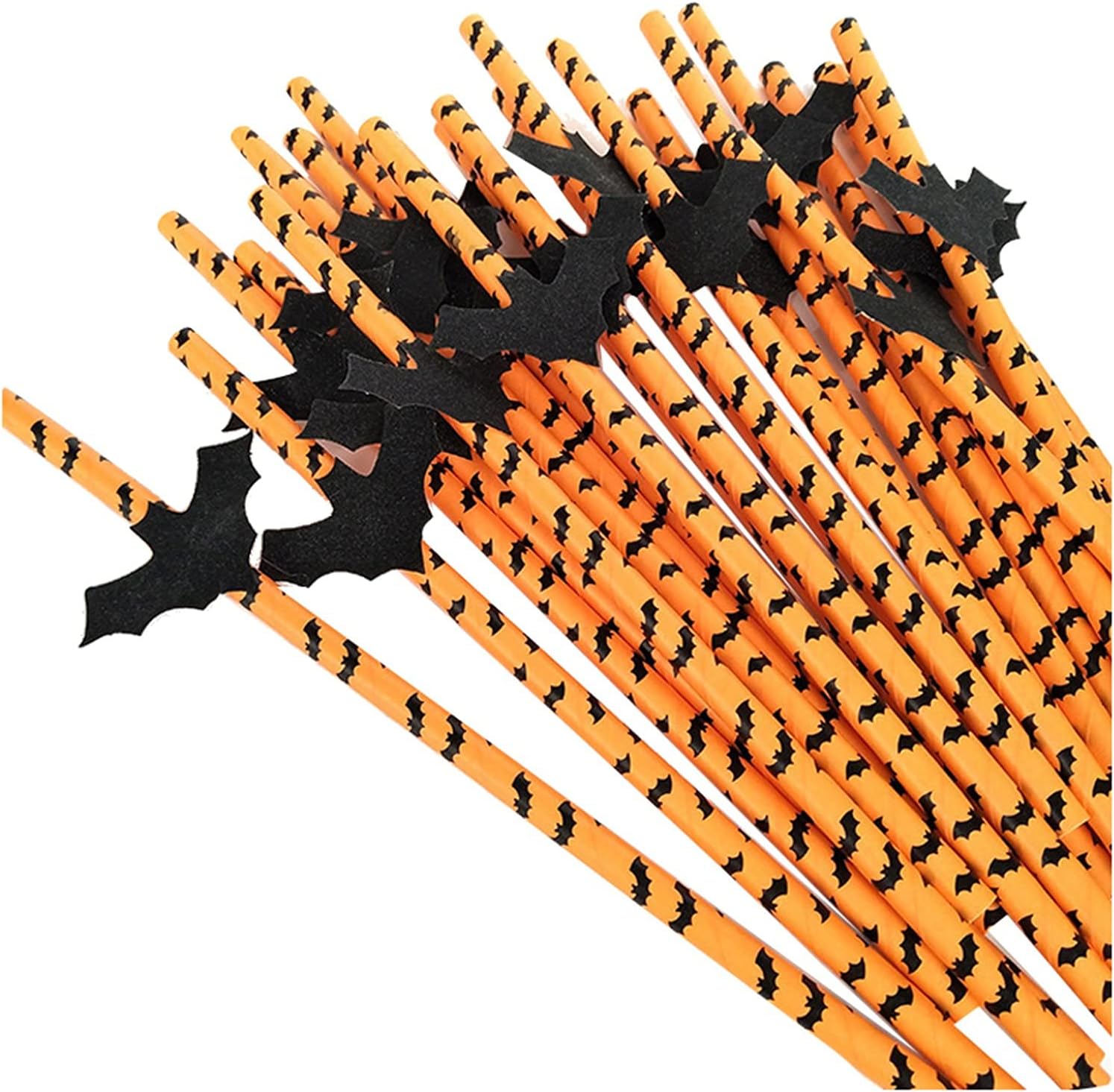 Disposable Halloween Party Straws 25 Pcs Holiday Bar Home