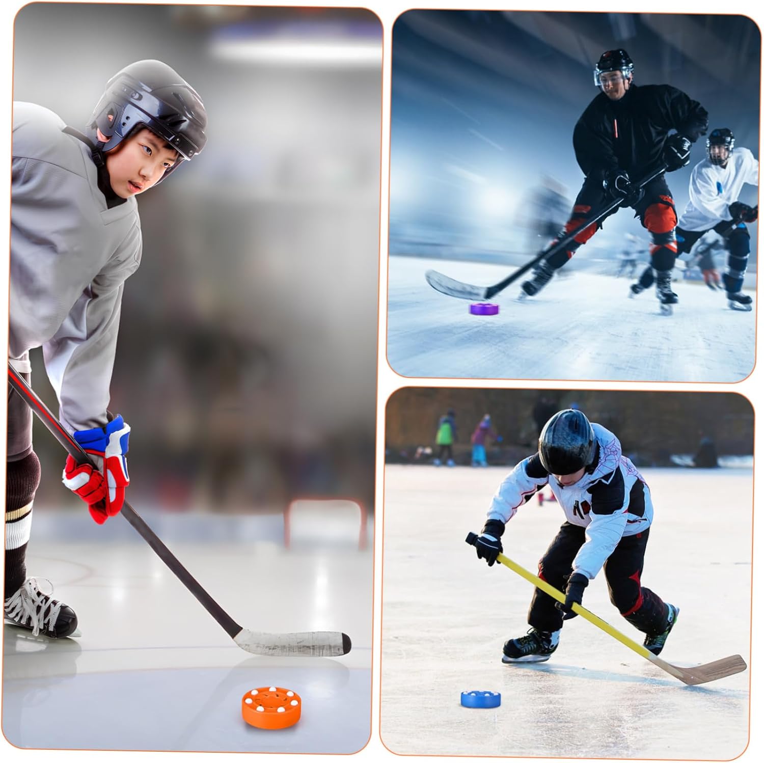 Versatile Hockey Training 6 Ice Hockey Roller Skates for Indoor/Outdoor Practice