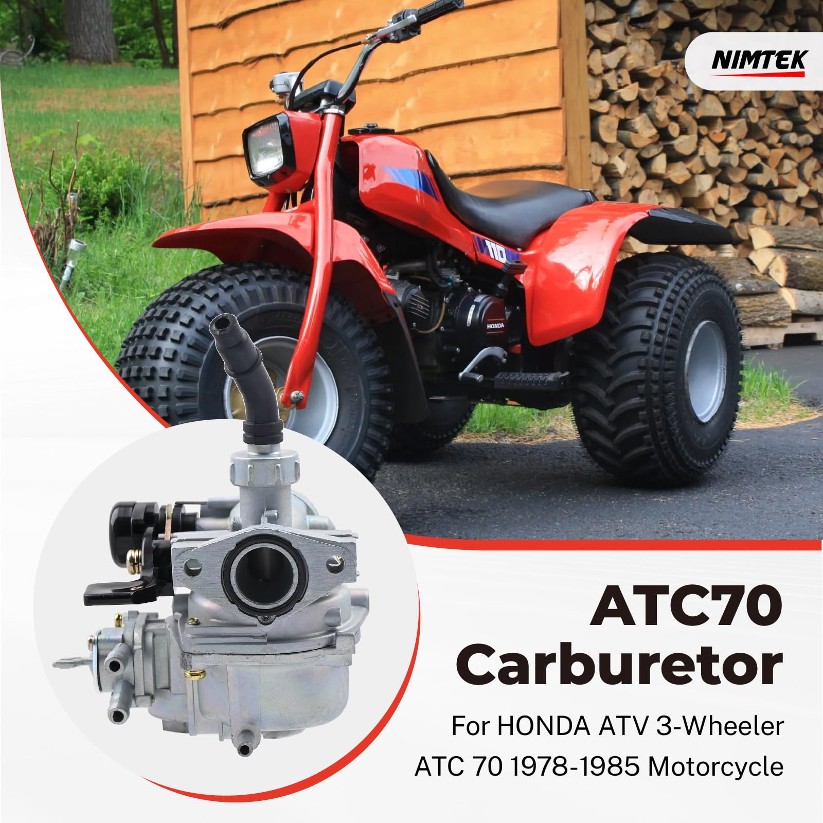 1978 1979 1980 1981 1982 1983 1984 1985 Honda ATC 70 Carburetor Trike ATC70 Carb - Foto 11