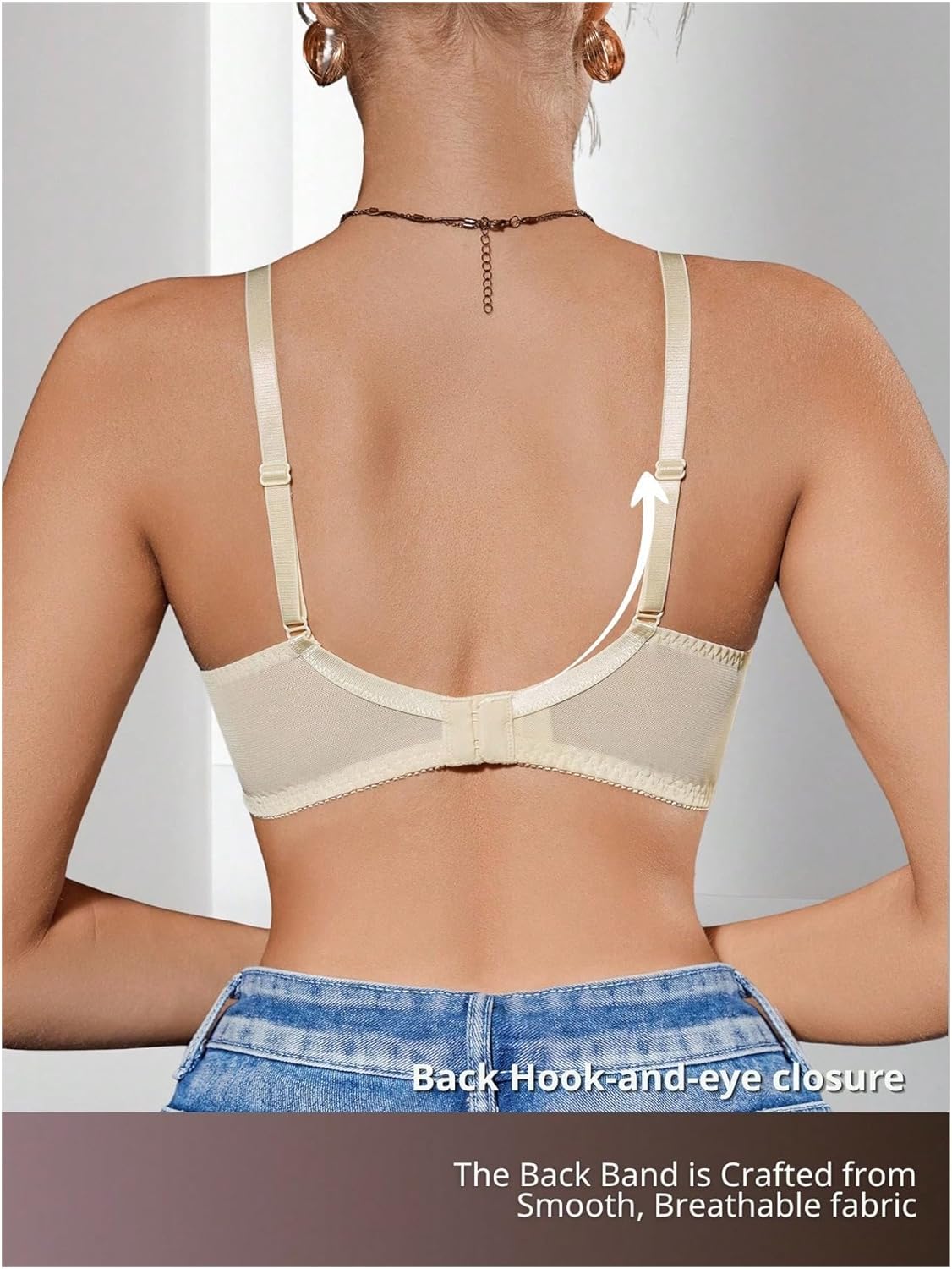 GORGLITTER Women's Lace Push Up Bra Comfort Underwire Padded Full Coverage Soft Everyday Sexy Bralettes - Image 2