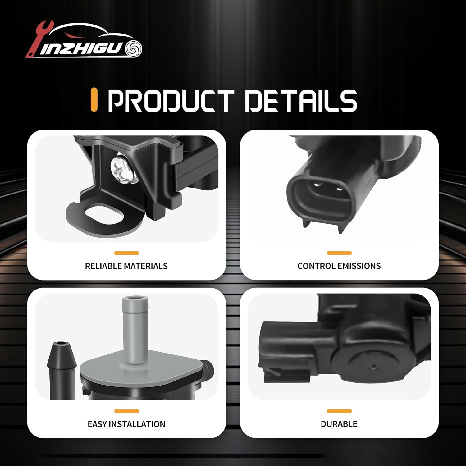 911-490 Vapor Canister Purge Valve for Toyota RAV4 2006-2012, Mazda 3/CX-7 2010-2012, MX-5 Miata 2009-2015 & Scion tC 2006-2010 - Replaces 258600V020, 2.0L-2.5L Engine Compatible by YINZHIGUO