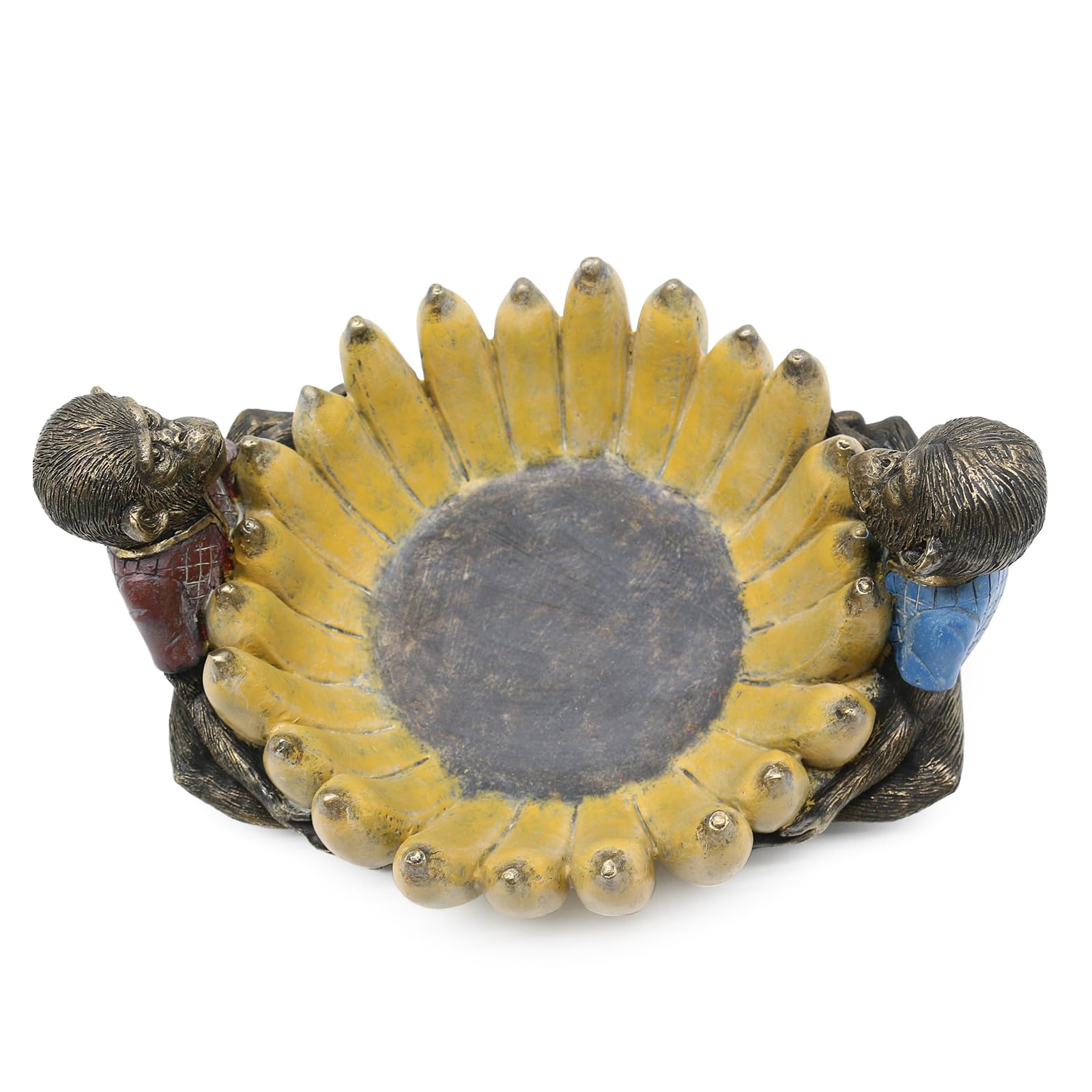 Lukitas Monkey Storage Statues and Sculptures Decor, Monkeys Holding Tray Figurines, Decorative Container Box, Candy Dish, Key Bowl, Resin