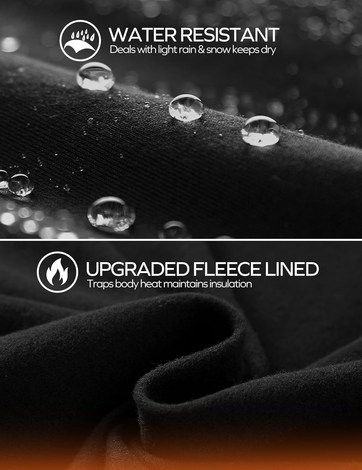 Ewedoos Fleece Lined Leggings Women Water Resistant Winter Thermal Leggings with Pockets Tummy Control Warm Hiking Yoga Pants - Image 3