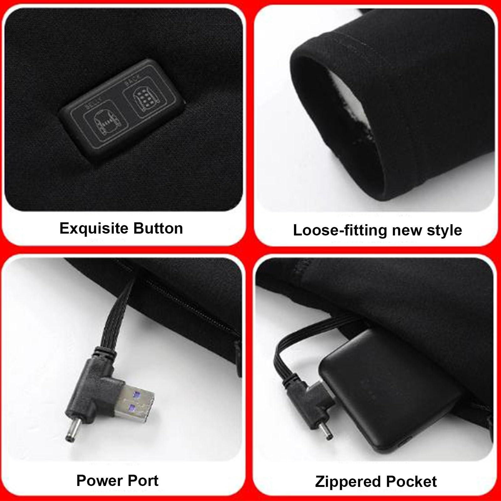 Completo Intimo Termico Riscaldante Intelligente a 30 Zone per Uomo e Donna, Moto Abbigliamento Fleece Termica Camicia Pantaloni, Senza Batteria