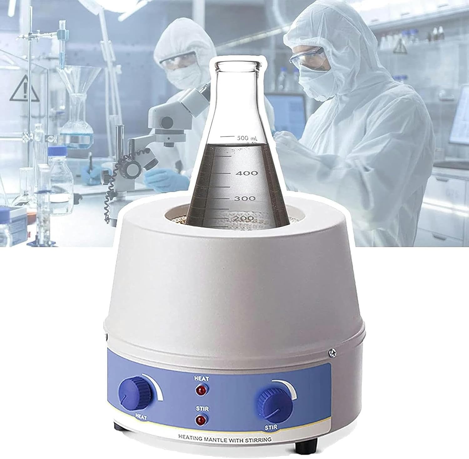 XENITE Magnetic Stirrer Heating Mantle, 100Ml / 250Ml / 500Ml / 1000Ml / 2000Ml，100-2400W， Heating/Magnetic Stirring，for Laboratory,250ml