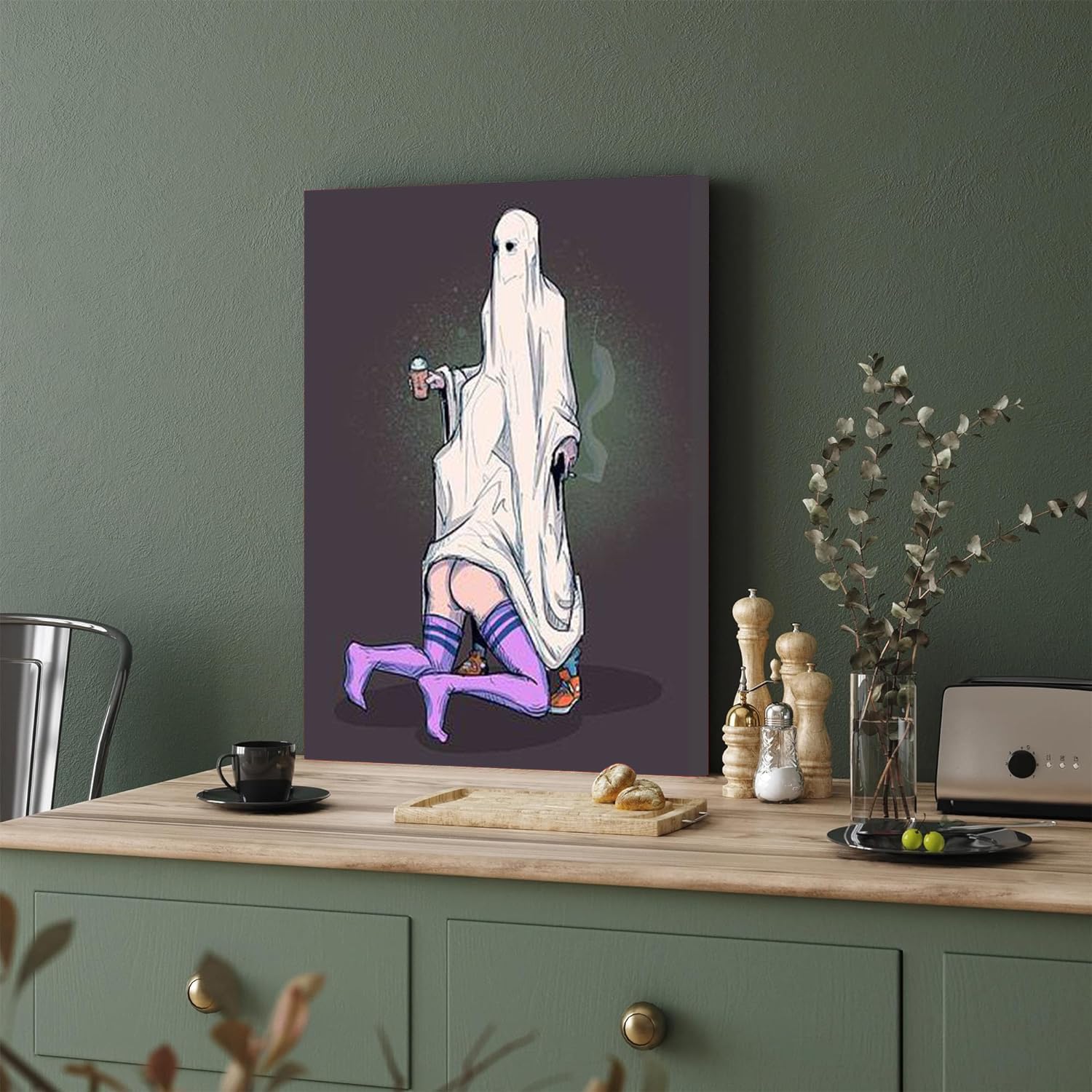 GADGETS WRAP Canvas Gallery Wrap Framed for Home Office Studio Living Room Decoration (11x17inch) - Boo Job Prin