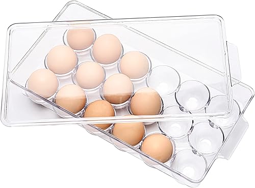 Miniatura 2 de Soporte para 18 huevos para refrigerador, recipiente transparente para nevera, cocina