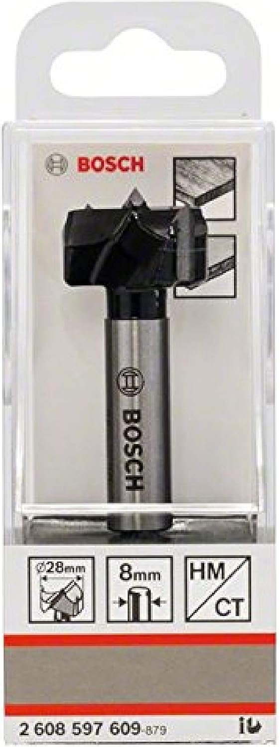 Bosch Professional 1 pc. tungsten carbide hinge cutting bit (diameter 28 mm, Accessory rotary drill), Silver/Black