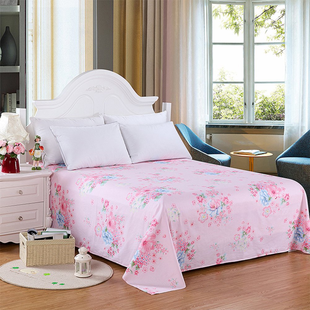 Feuilles de coton en sergé de qualité supérieure grand lit J 250x230cm