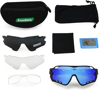 Cycling Polarized Goggles with 3 Lenses for Mountain Bike ATV Outdoor Sports Sunglasses MTB Eyewear