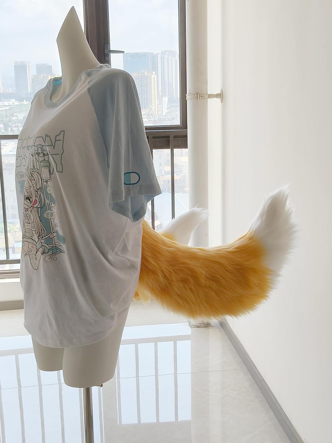 Mao Mao's Ideal City Hedgehog Sonic's Double Tail Miles Prower Hand Made anime Tie Waist with Wire to Shape Anti gravity Fox Tail