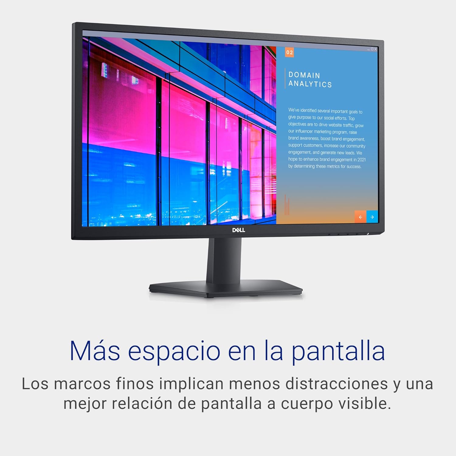 Dell SE2422HX 24″ Full HD (1920×1080) Monitor, 75Hz, VA, 5ms, AMD FreeSync, HDMI, VGA, Negro 3