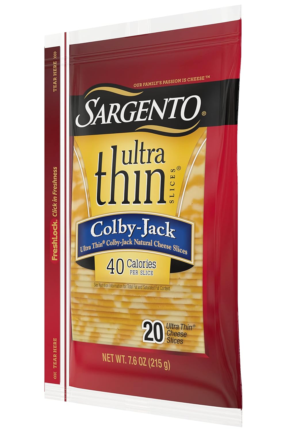Sargento Colby-Jack Natural Cheese Ultra Thin Slices, 20 slices