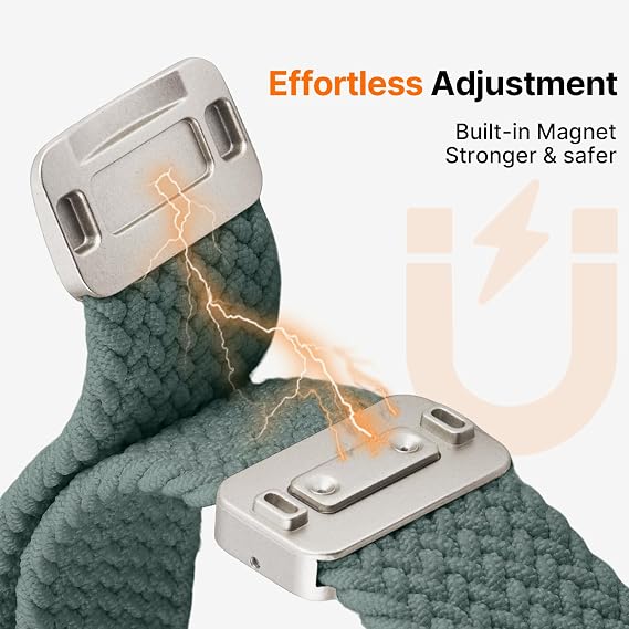 Fullmosa 20mm Magnetic Quick Release Nylon Watch Bands for Garmin Samsung