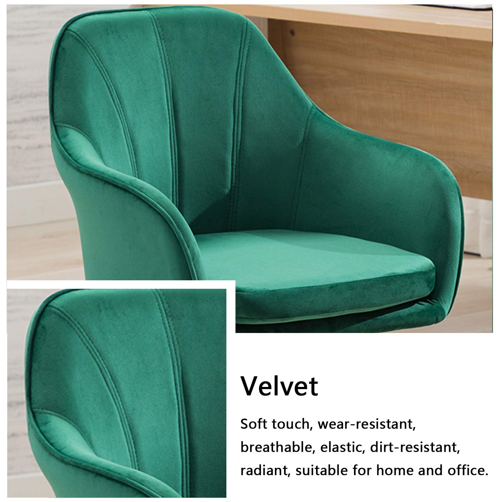Amazon.co.jp: オフィスチェア グリーンベルベット モダンなホーム