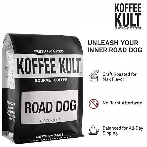 Miniatura 39 de Koffee Kult Granos de café molido colombiano de tostado medio, 100% de origen único, grano entero Arábica Colombia (molido, 12 onzas)