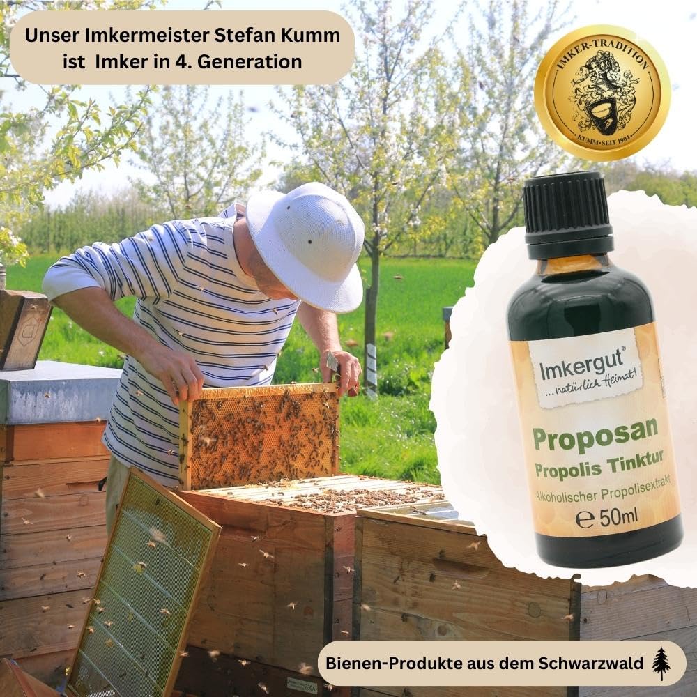 Proposan Propolis Tinktur 50 ml Flasche als Tropfen, Imkergut