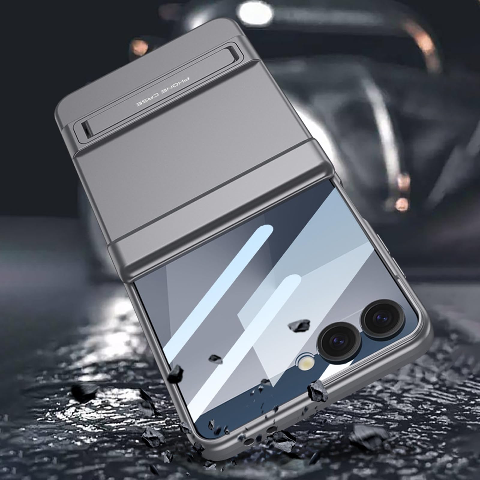 Sottile Custodia per Samsung Galaxy Z Flip 8, Duro PC Glassata Anti-Graffio