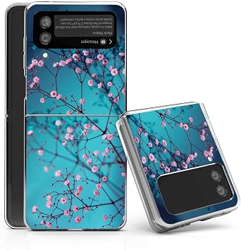 Bcov Case for Galaxy Z Flip 3 5G, Plum Blossom Flower Anti-Scratch Solid Hard case Protective Shookproof Phone Cover for Samsung Galaxy Z Flip 3 5G