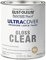 Vista 225 de Rust-Oleum Painter's Touch 1979502 - Pintura de látex, color negro brillante, 1 cuarto de galón