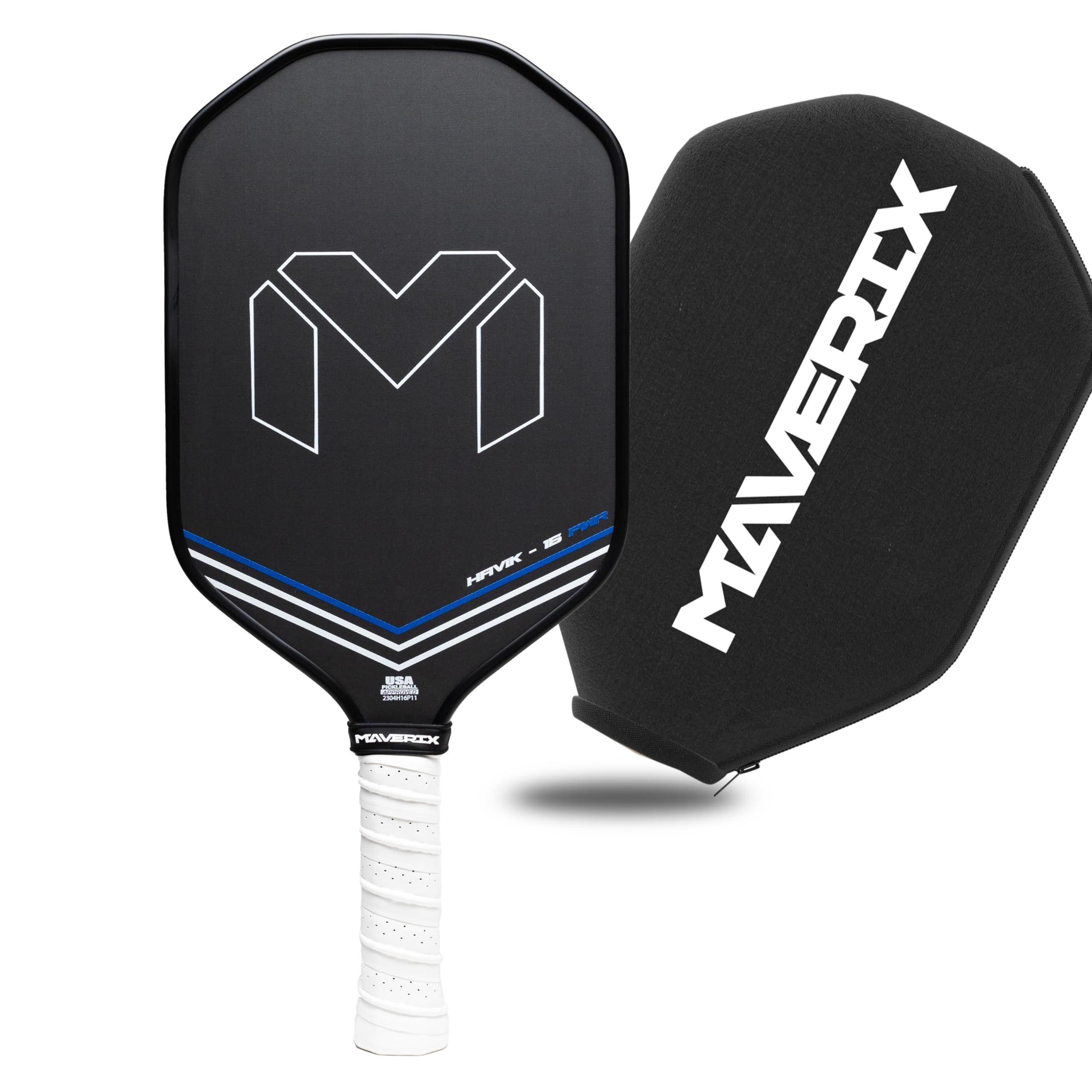 Maverix Havik -16 Pickleball-Paddel – Kohlefaser Hybrid Für Kraft, Spin & Kontrolle