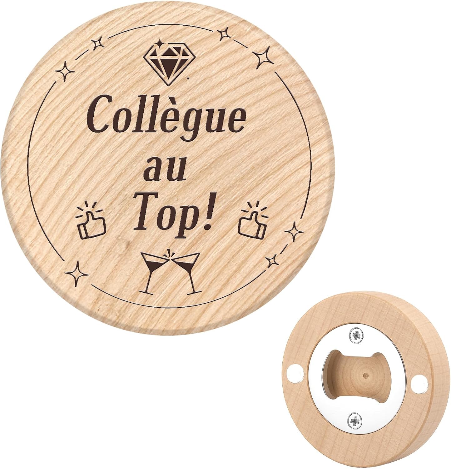 Gift for Female or Male Work Colleague, Farewell Colleague Gift, Wooden Bottle Opener, Secret Santa Colleague Gift Idea, Original Birthday G