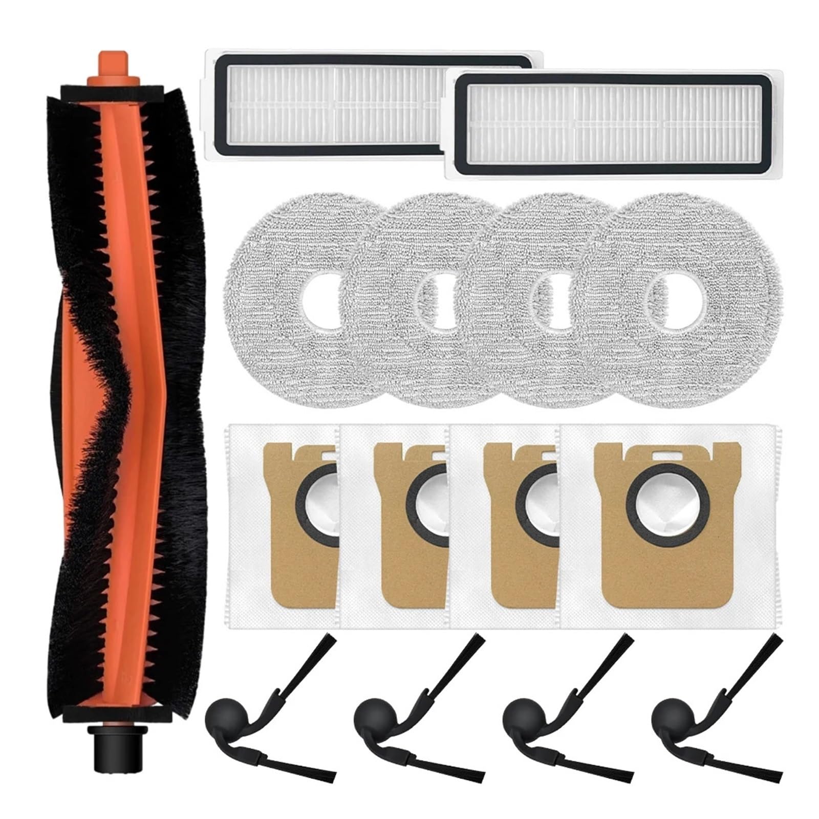 RHOBYXONZ Replacement Kit For 5C OV42CN Robotic Vacuum Cleaner With Main Brush, Side Brushes, Filters, Mop Cloth And Dust Bags, Compatible For Mijia(A)