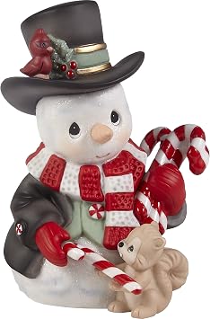 Precious Moments 221015 Wishing You A Sweet Season Annual Snowman Bisque Porcelain Figurine